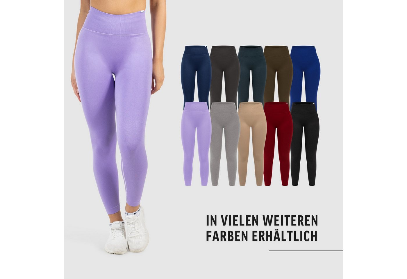 Smilodox Leggings Elin, Butt Lift Sporthose, Highwaist V-Shape Gym Leggings Shaped Fit Squatproof Seamless Trainingshose Sport Yoga Alltag – Bild 4 von 5
