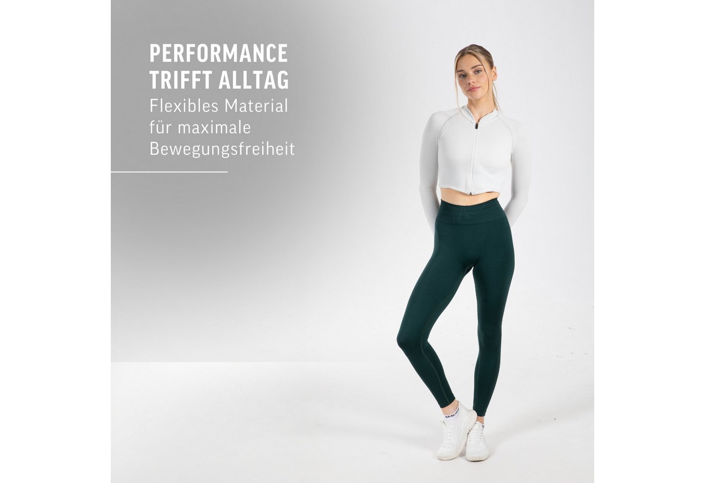 Smilodox Leggings Fenja, High Waist Performance Sportleggings Bequemer Passform, Seamless Design, Schmeichelnder Silhouette für Yoga – Bild 3 von 5