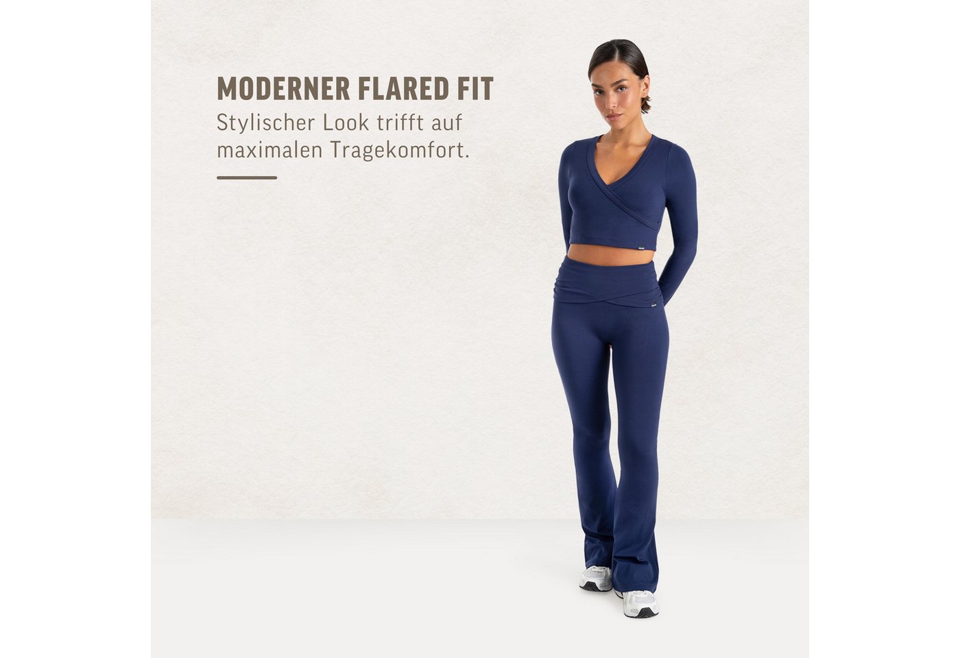 Smilodox Leggings Florea Damen, Schlaghose, Soft Touch & Stretch, für Gym & Alltag Flared Fit, Soft Touch, Blickdicht, Komfortbund – Bild 3 von 5