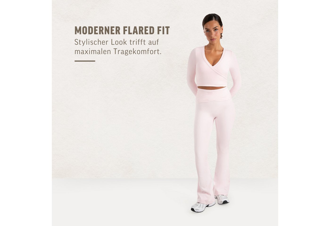 Smilodox Leggings Florea Damen, Schlaghose, Soft Touch & Stretch, für Gym & Alltag Flared Fit, Soft Touch, Blickdicht, Komfortbund – Bild 3 von 5
