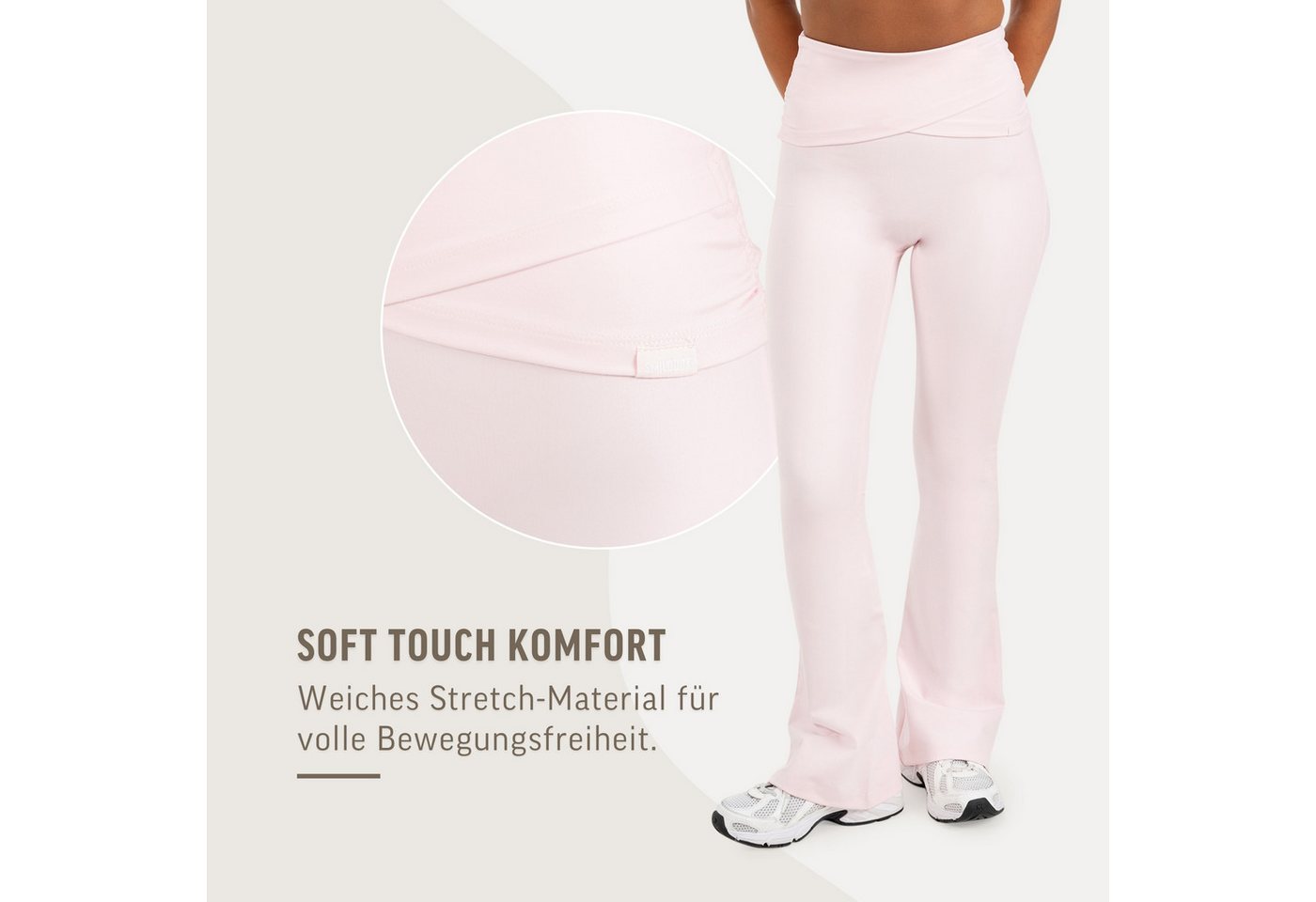 Smilodox Leggings Florea Damen, Schlaghose, Soft Touch & Stretch, für Gym & Alltag Flared Fit, Soft Touch, Blickdicht, Komfortbund – Bild 5 von 5