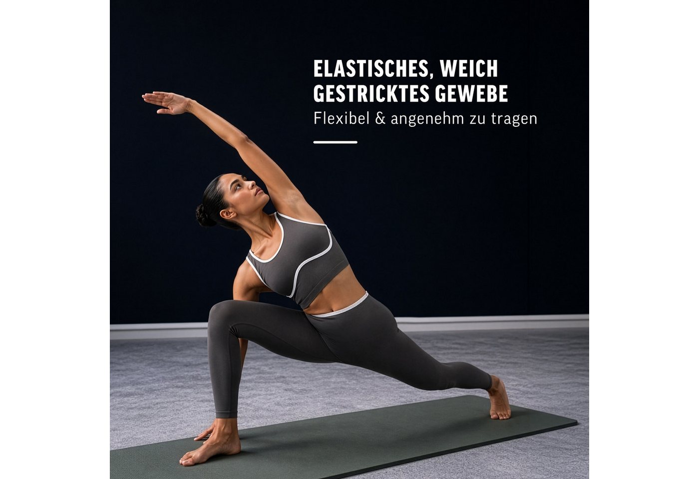 Smilodox Leggings Jorina, Sporthose Damen Shaped Fit, High Waist, V-Shape, Gym & Yoga V-Shape Rücken, hoher Bund, Stretch, Struktur, weich – Bild 3 von 5