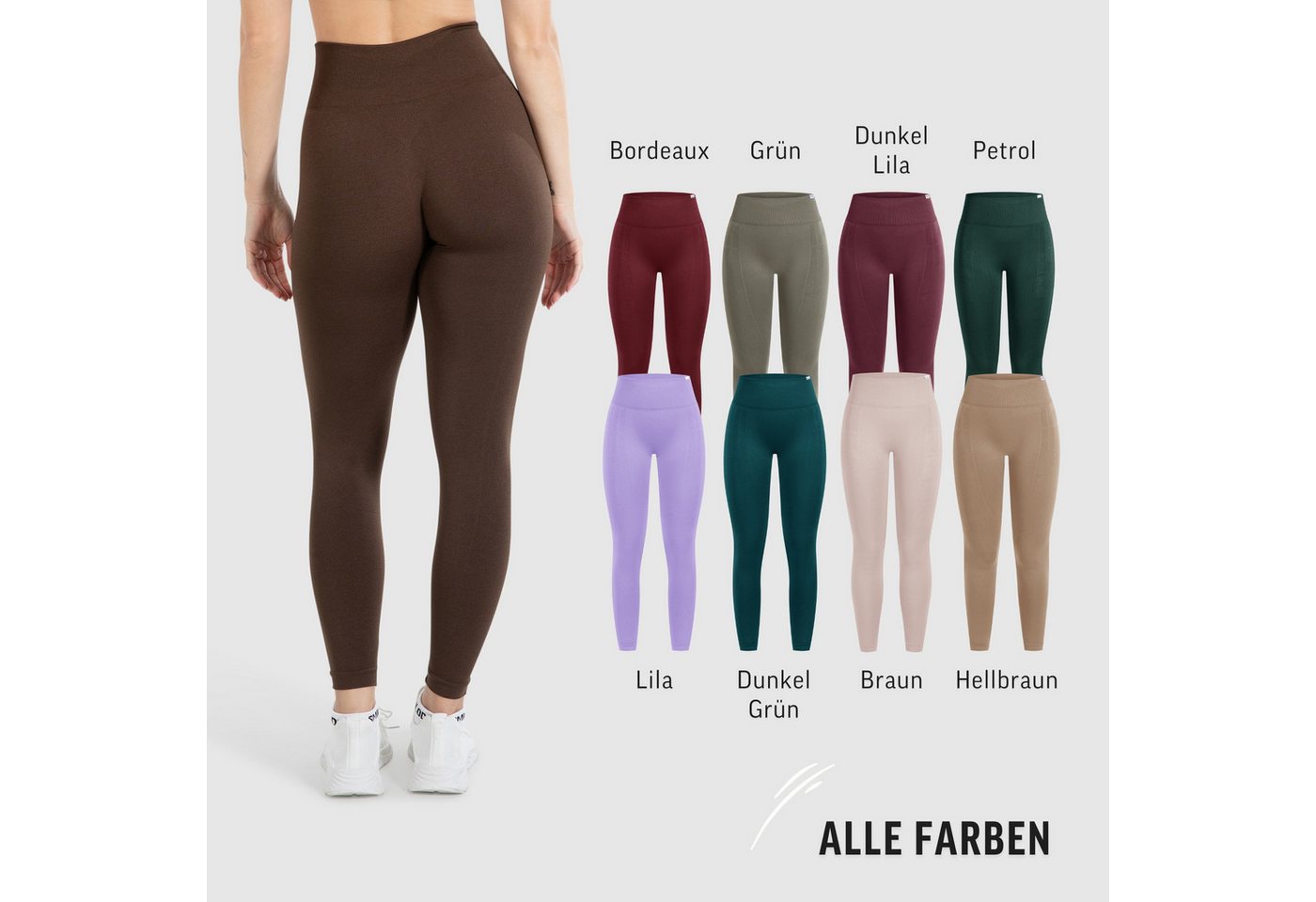 Smilodox Leggings Layne, Scrunch Butt Lift Sporthose, High Waist V-Shape Schweißabsorbierende blickdichte Trainingshose, Sport Fitness Yoga – Bild 4 von 5