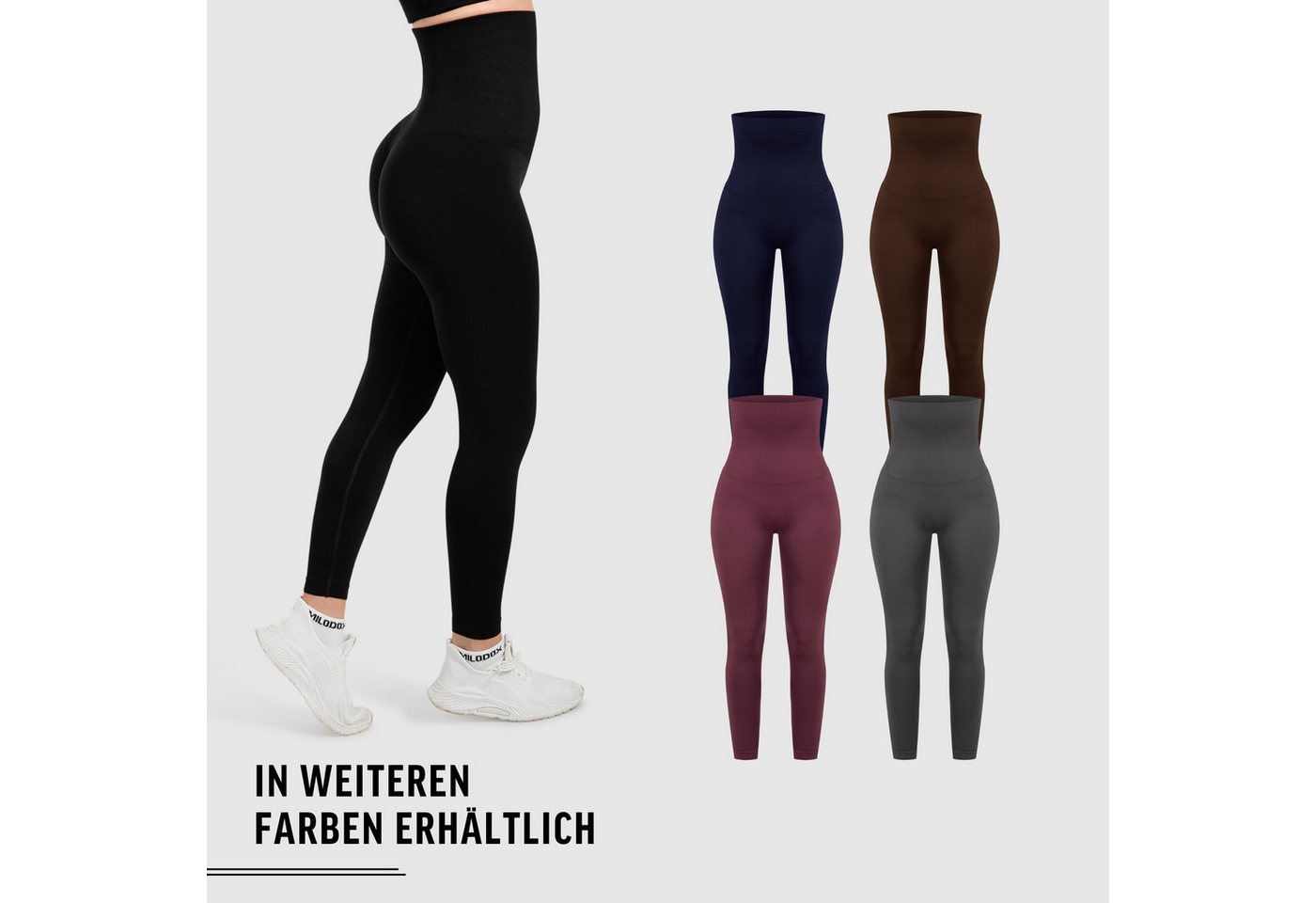 Smilodox Leggings Lenia, Nahtlose High Waist Sporthose, Scrunch-Effekt, Blickdicht Butt Lift Fitnesshose, elastisch figurformend, Yoga Freizeit Workout – Bild 4 von 5