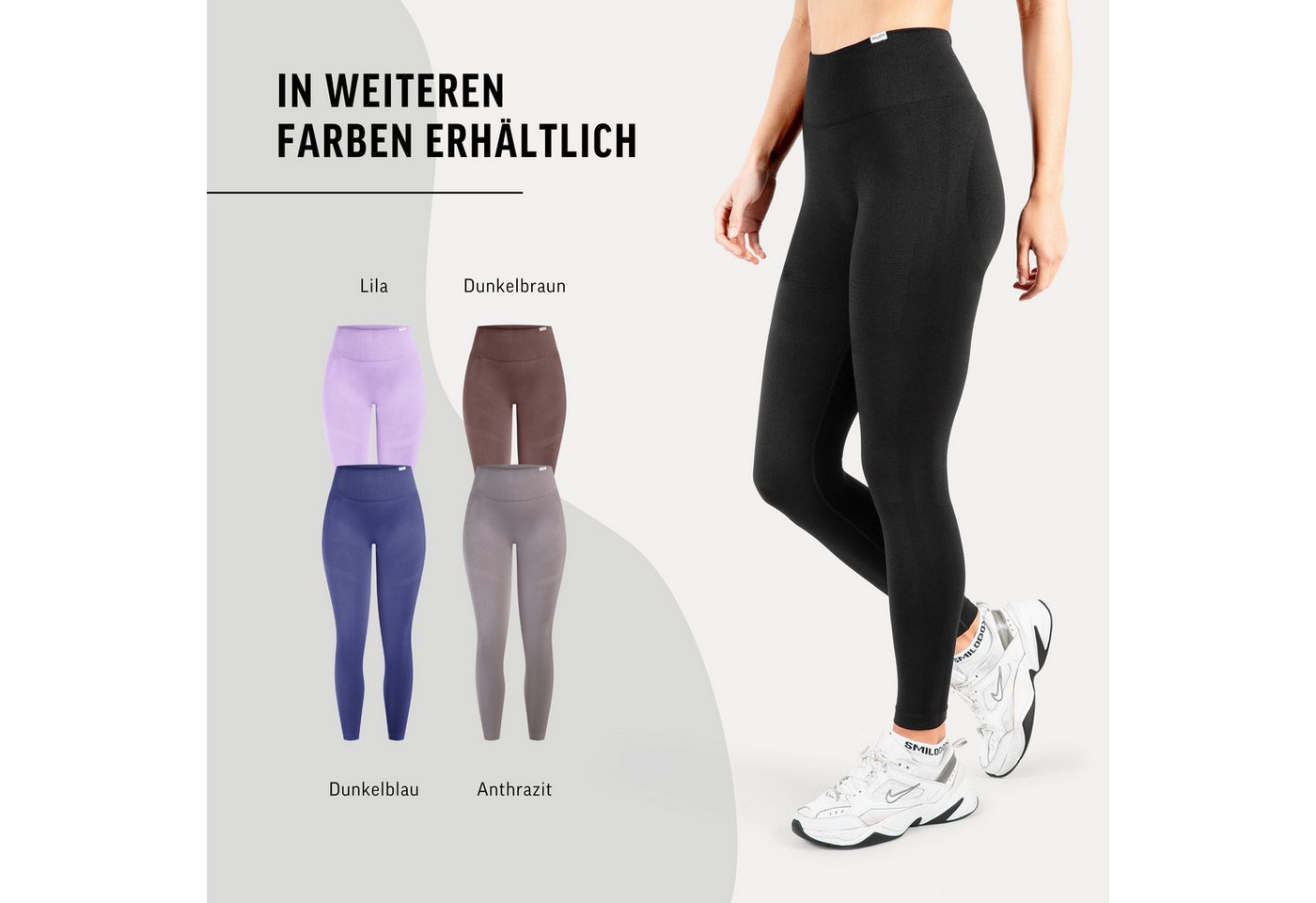 Smilodox Leggings Lesedi, Seamless Scrunch Sporthose, Training & Alltag figurbetonend, High Waist, blickdicht, Booty Scrunch, Training & Yoga – Bild 4 von 5