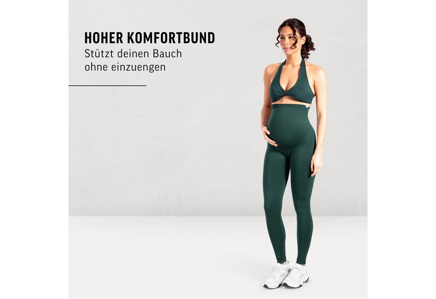 Smilodox Leggings Lorraine, Schwangerschaftsleggings Seamless mit extra hohem Bund Seamless, extra hoher Bund, elastisch & dehnbar – Bild 3 von 5