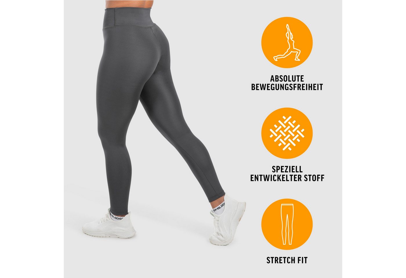 Smilodox Leggings Selina, High Waist Shaped Fit Yogahose, elastisches Material Blickdichte Push-Up Yoga Leggings, elastisch, seamless, Workout Gym – Bild 2 von 5