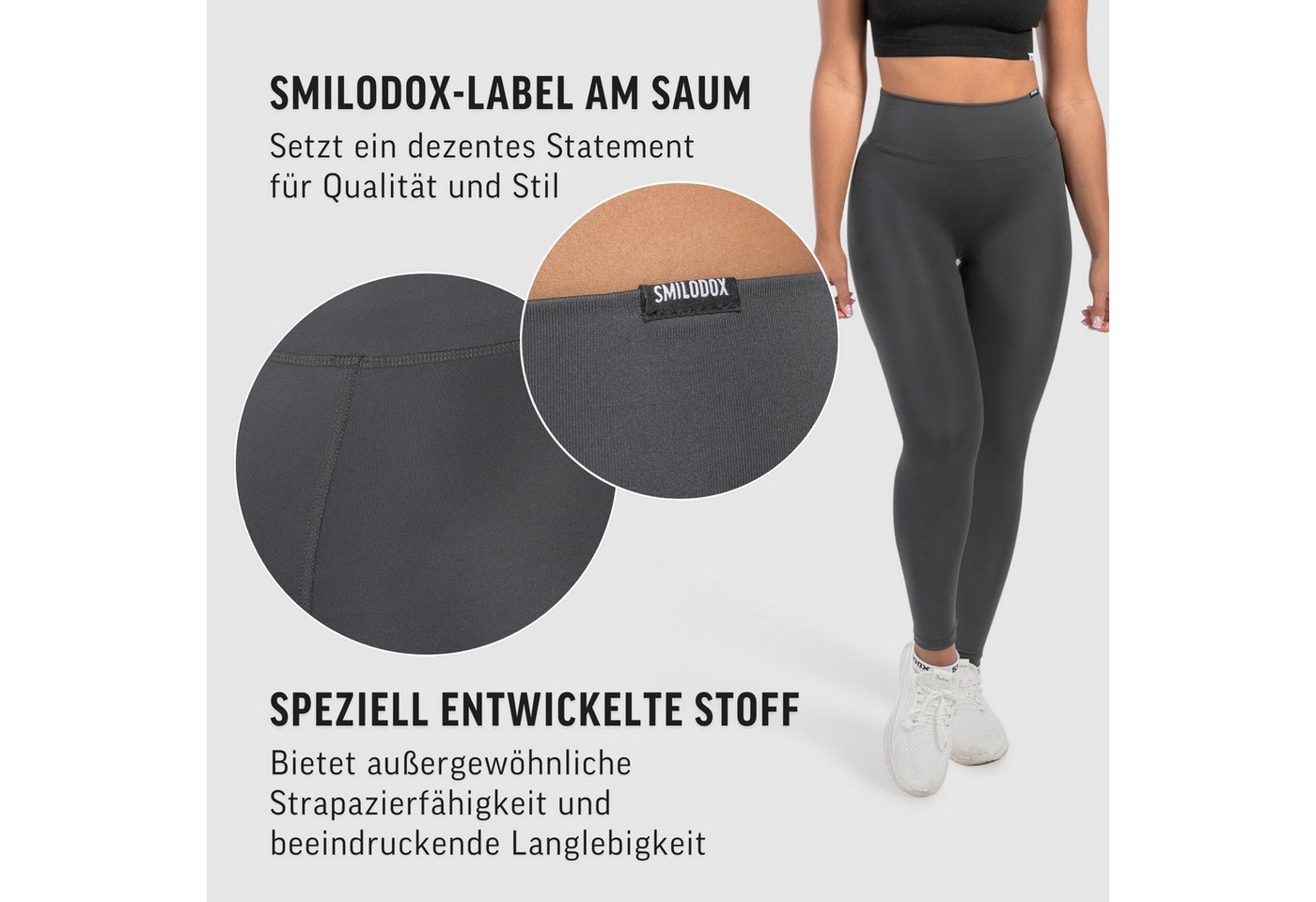 Smilodox Leggings Selina, High Waist Shaped Fit Yogahose, elastisches Material Blickdichte Push-Up Yoga Leggings, elastisch, seamless, Workout Gym – Bild 5 von 5