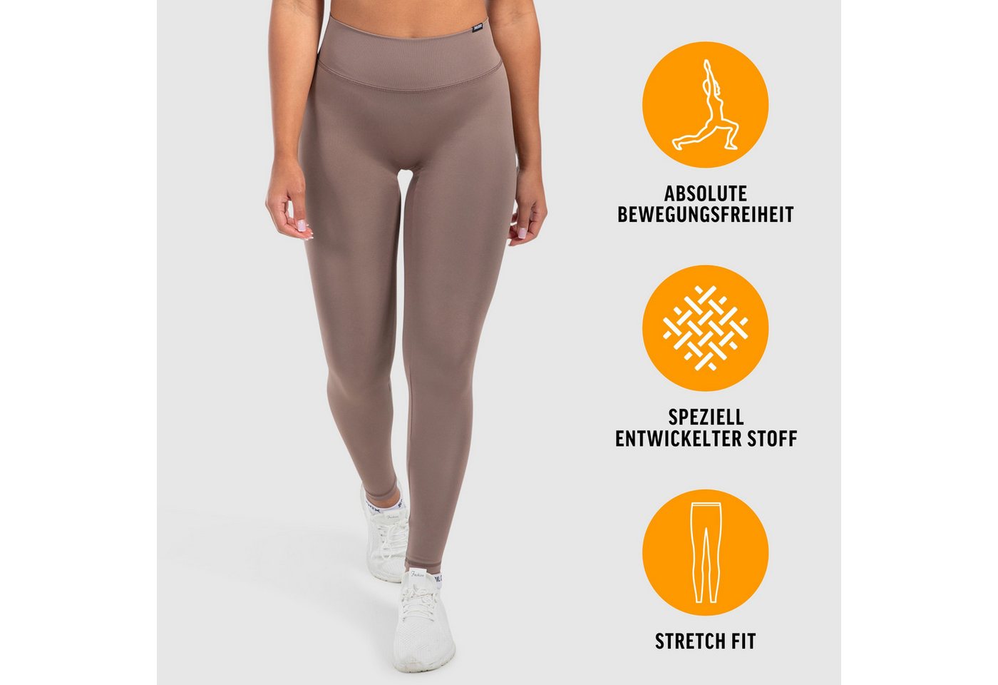 Smilodox Leggings Selina, High Waist Shaped Fit Yogahose, elastisches Material Blickdichte Push-Up Yoga Leggings, elastisch, seamless, Workout Gym – Bild 2 von 5