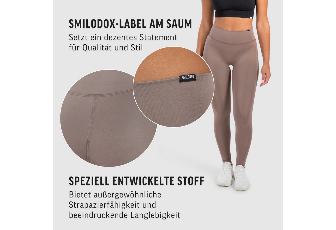 Smilodox Leggings Selina, High Waist Shaped Fit Yogahose, elastisches Material Blickdichte Push-Up Yoga Leggings, elastisch, seamless, Workout Gym – Bild 5 von 5