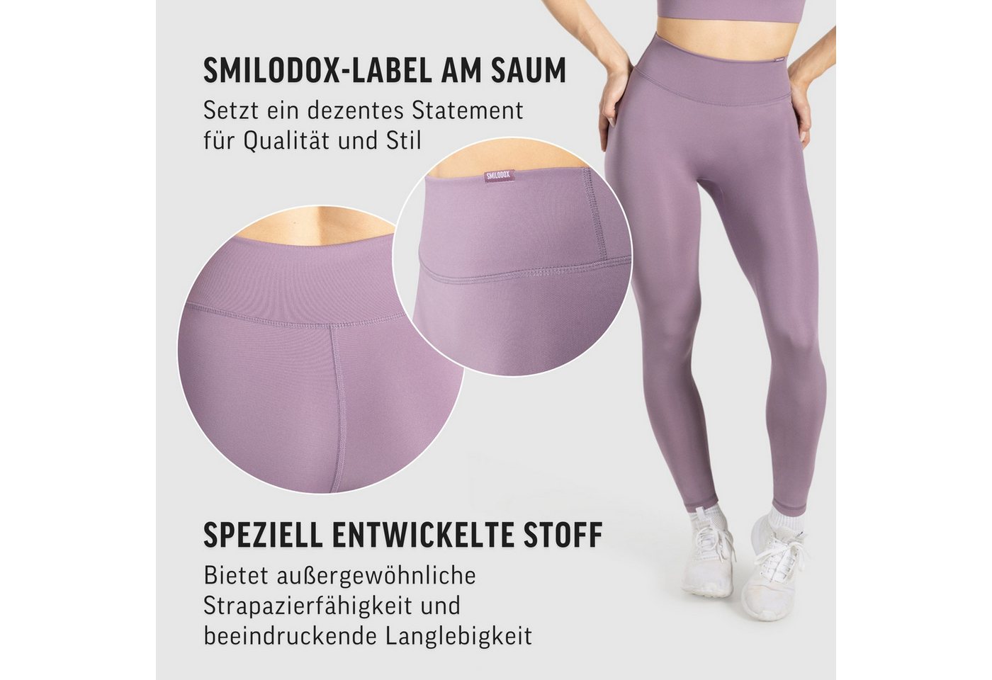 Smilodox Leggings Selina, High Waist Shaped Fit Yogahose, elastisches Material Blickdichte Push-Up Yoga Leggings, elastisch, seamless, Workout Gym – Bild 5 von 5