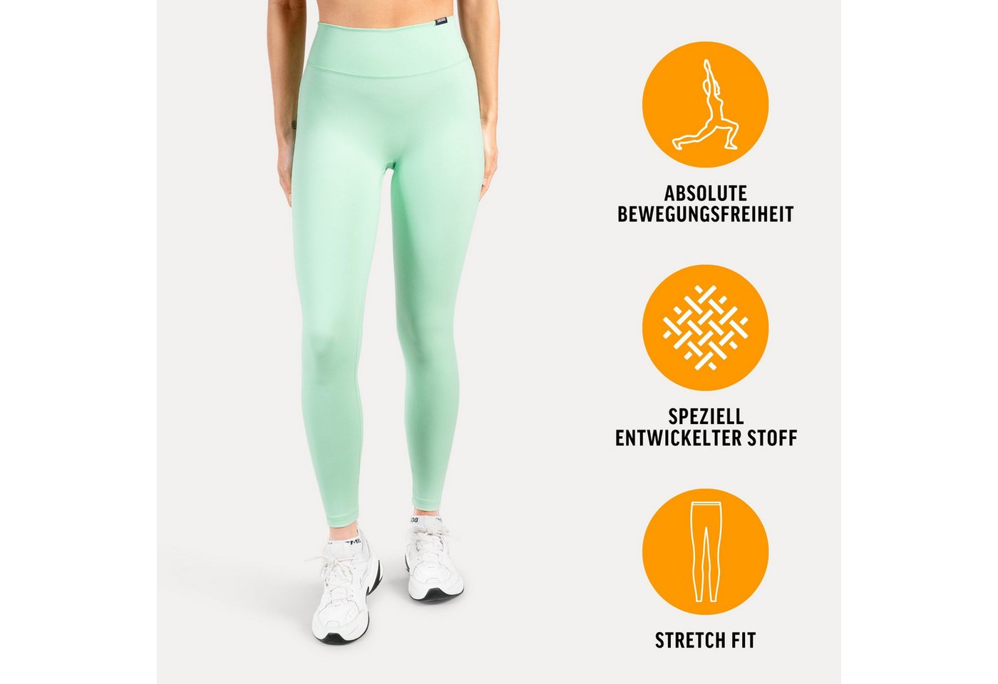 Smilodox Leggings Selina, High Waist Shaped Fit Yogahose, elastisches Material Blickdichte Push-Up Yoga Leggings, elastisch, seamless, Workout Gym – Bild 2 von 5