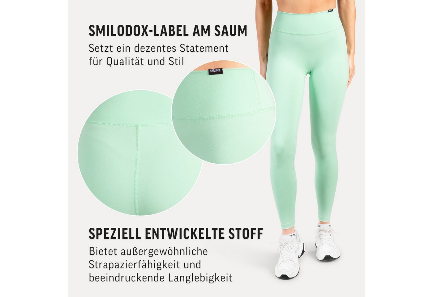 Smilodox Leggings Selina, High Waist Shaped Fit Yogahose, elastisches Material Blickdichte Push-Up Yoga Leggings, elastisch, seamless, Workout Gym – Bild 5 von 5