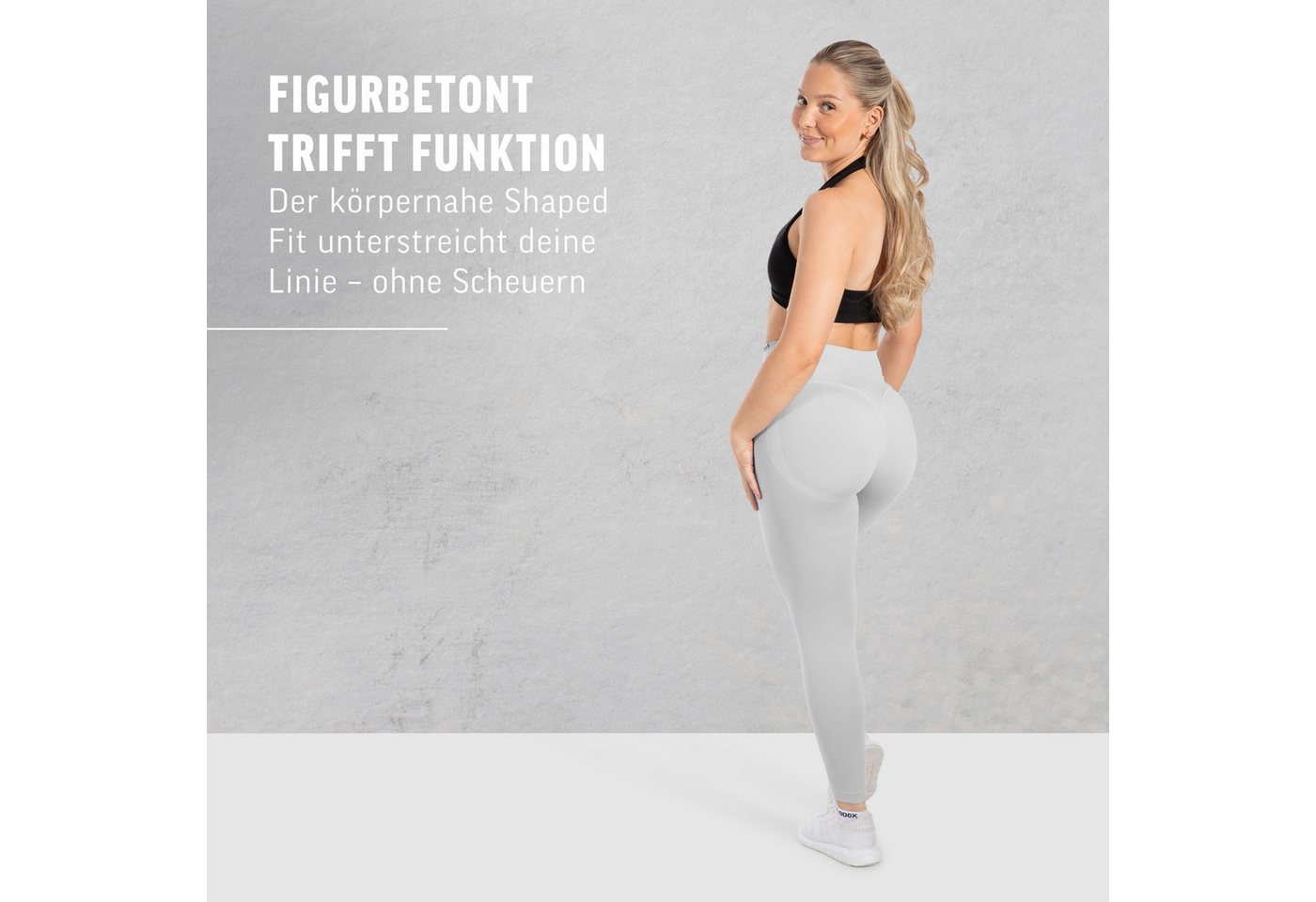 Smilodox Leggings Sena, Nahtlose High Waist Sportleggings mit V-Kontur & Shaped Fit Figurformende Trainingshose aus atmungsaktivem Funktionsmaterial – Bild 3 von 5