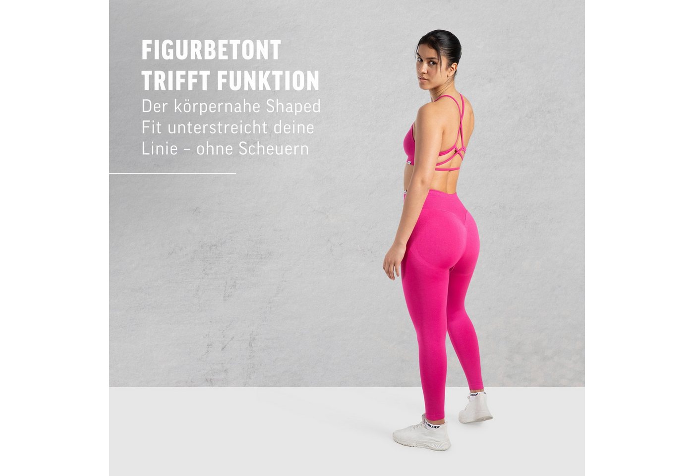 Smilodox Leggings Sena, Nahtlose High Waist Sportleggings mit V-Kontur & Shaped Fit Figurformende Trainingshose aus atmungsaktivem Funktionsmaterial – Bild 3 von 5