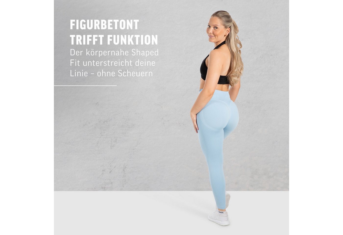 Smilodox Leggings Sena, Nahtlose High Waist Sportleggings mit V-Kontur & Shaped Fit Figurformende Trainingshose aus atmungsaktivem Funktionsmaterial – Bild 3 von 5