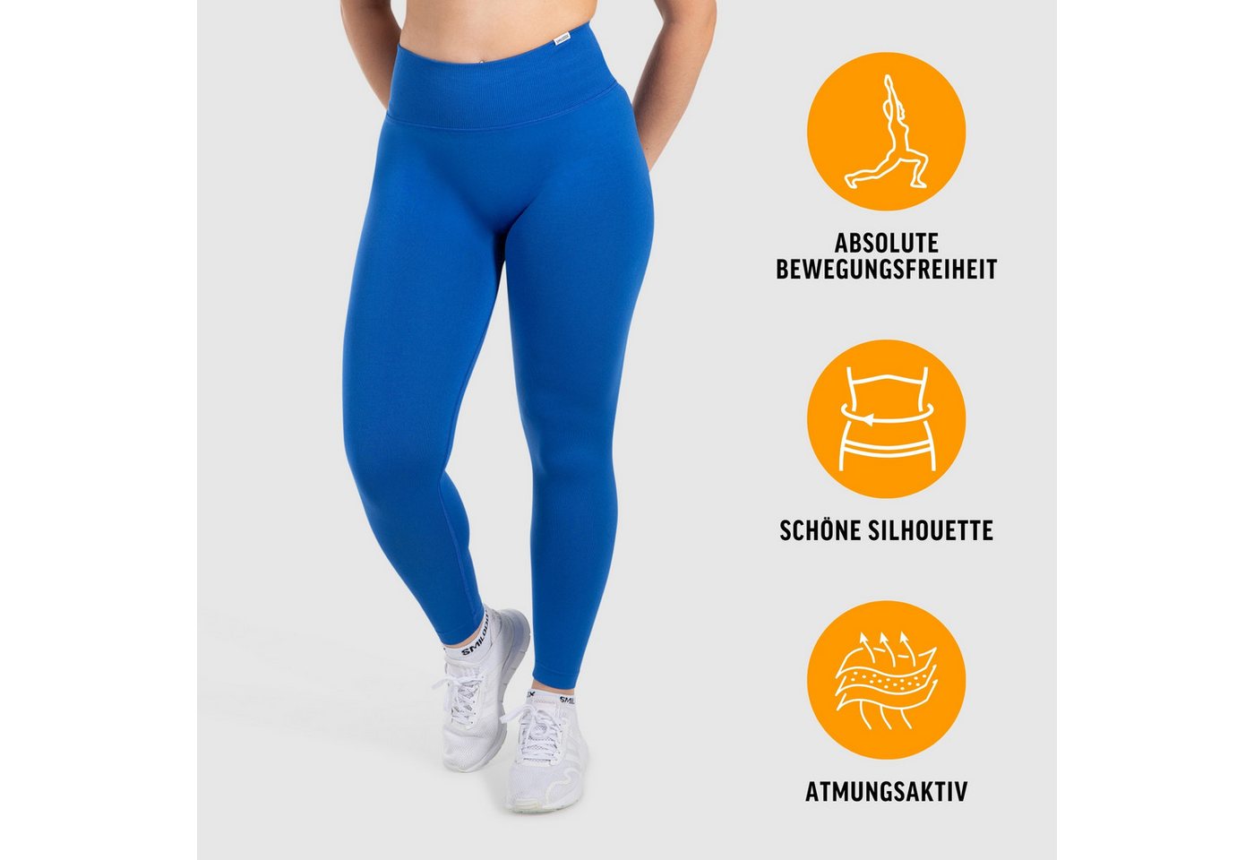 Smilodox Leggings Sena, Nahtlose High Waist Sportleggings mit V-Kontur & Shaped Fit Figurformende Trainingshose aus atmungsaktivem Funktionsmaterial – Bild 2 von 5