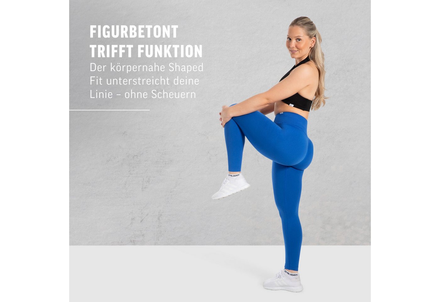 Smilodox Leggings Sena, Nahtlose High Waist Sportleggings mit V-Kontur & Shaped Fit Figurformende Trainingshose aus atmungsaktivem Funktionsmaterial – Bild 3 von 5