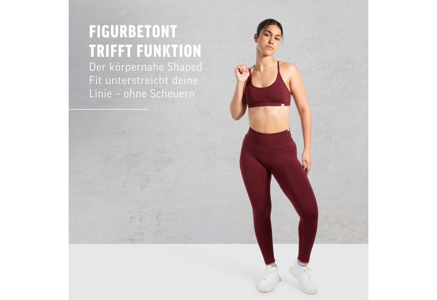 Smilodox Leggings Sena, Nahtlose High Waist Sportleggings mit V-Kontur & Shaped Fit Figurformende Trainingshose aus atmungsaktivem Funktionsmaterial – Bild 3 von 5