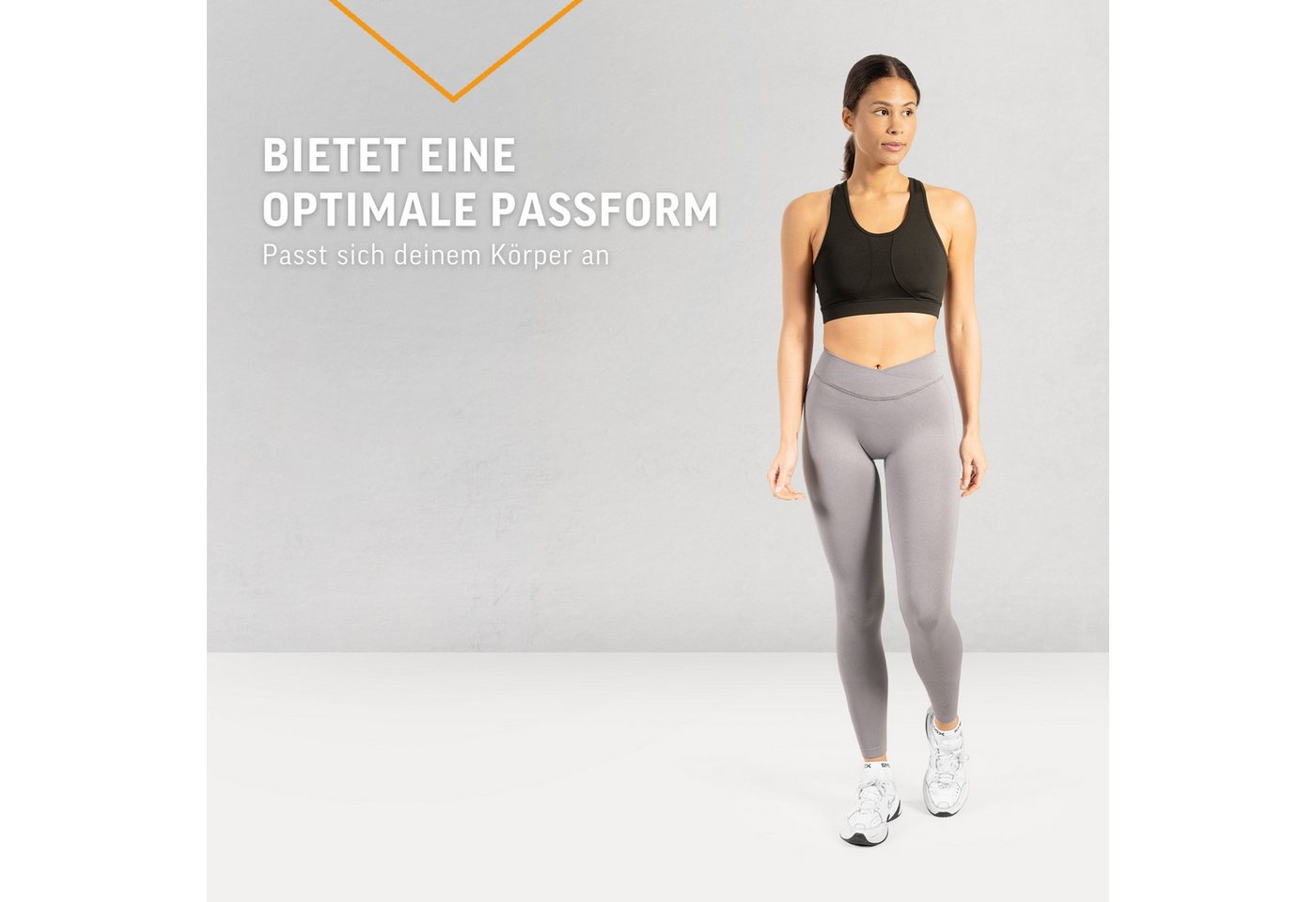Smilodox Leggings Silvia, High Waist Sporthose Blickdicht Yogahose Booty Scrunch Leggings Damen Seamless Smilodox Label Fitness – Bild 3 von 5