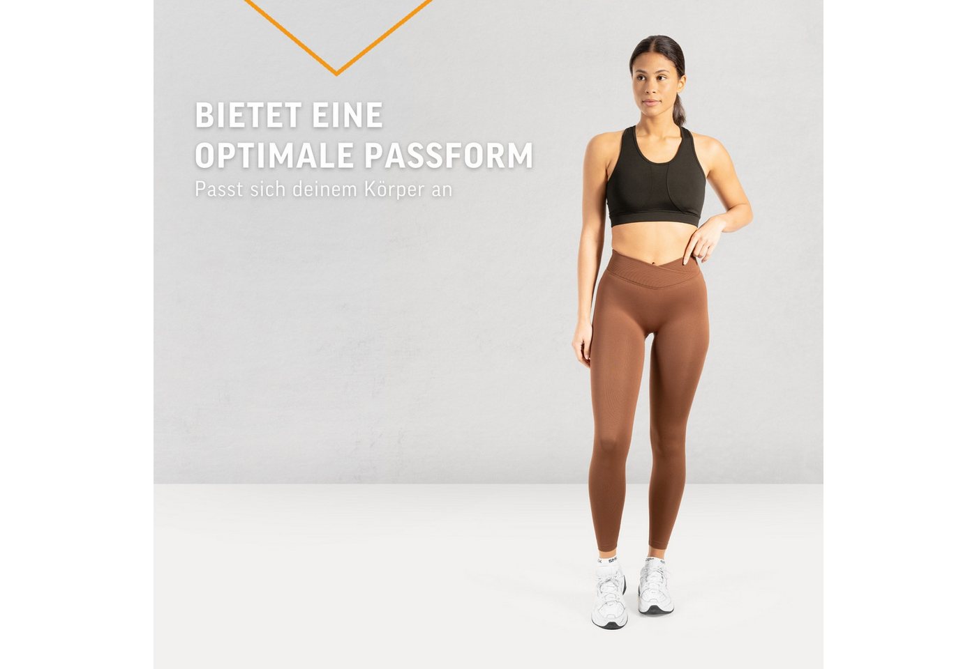 Smilodox Leggings Silvia, High Waist Sporthose Blickdicht Yogahose Booty Scrunch Leggings Damen Seamless Smilodox Label Fitness – Bild 3 von 5