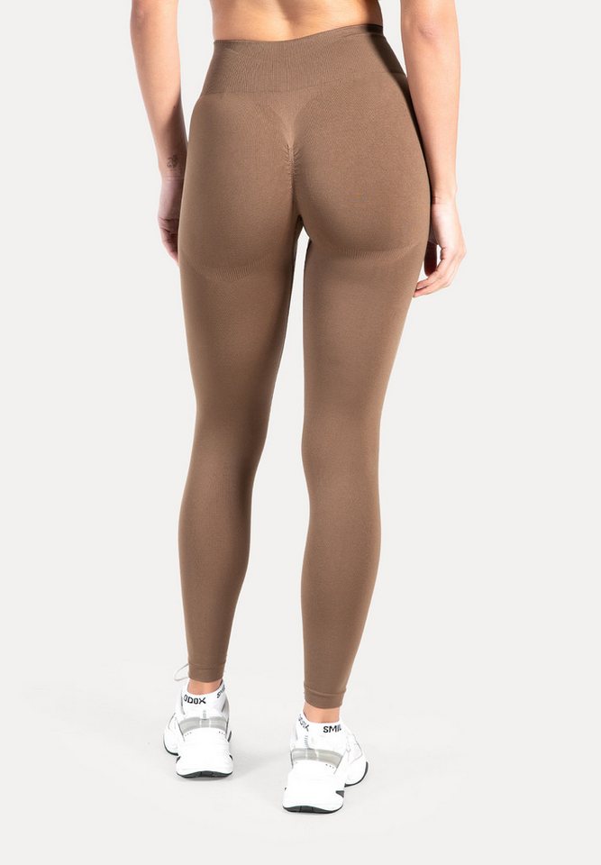 Smilodox Leggings Slayton Scrunch, Seamless Push-Up Sporthose High Waist V-Shape Bund Invisible Scrunch Blickdicht Yogahose, Fitness Gym Yoga Alltag – Bild 3 von 5