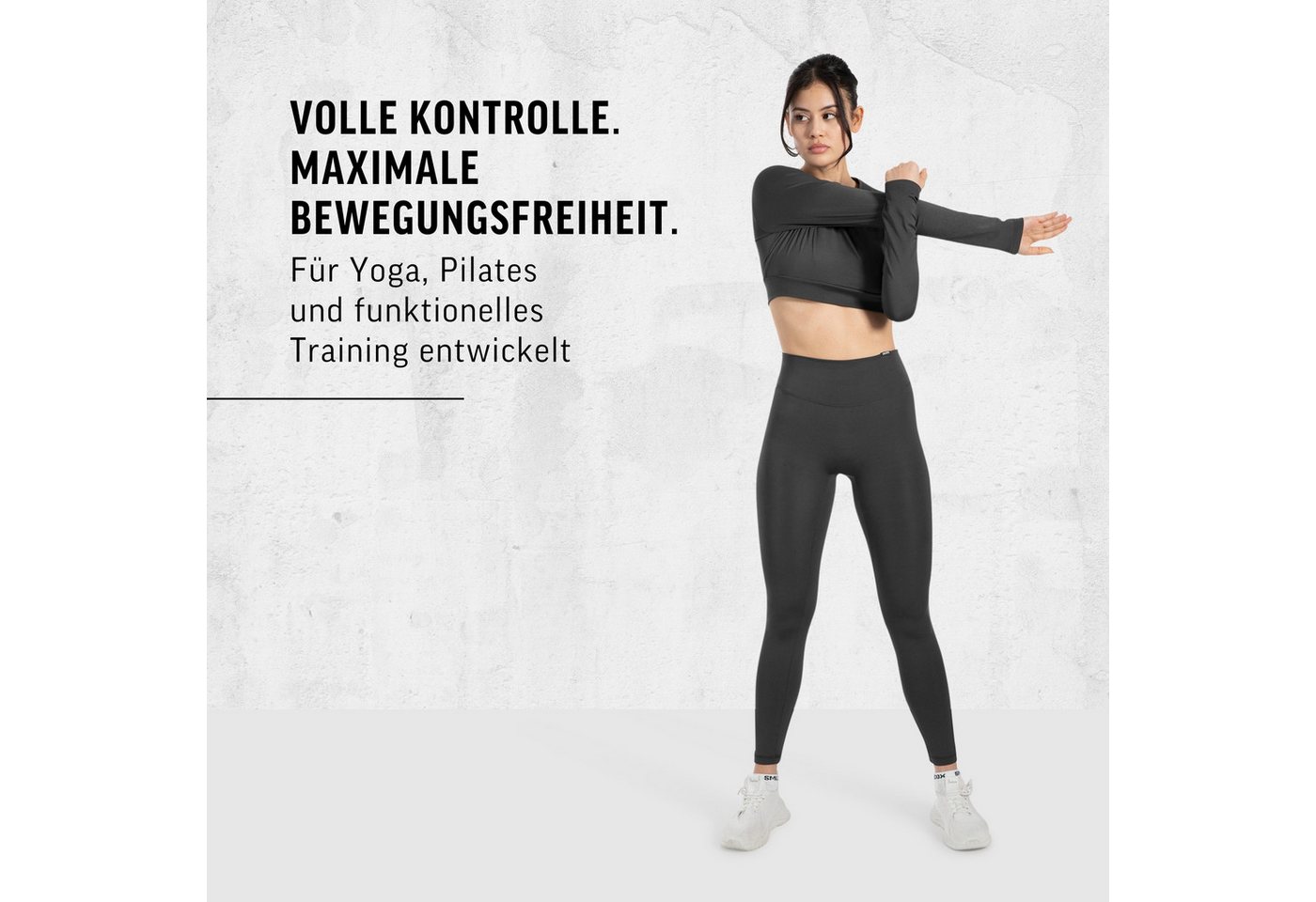 Smilodox Leggings SoftFeel Jaine, High Waist Yoga Tights, atmungsaktiv & 4-Wege-Stretch atmungsaktiv, Feuchtigkeitsableitend Pilates & achtsames Training – Bild 3 von 5