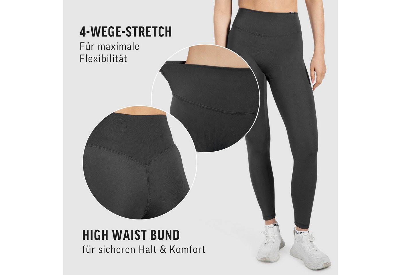Smilodox Leggings SoftFeel Jaine, High Waist Yoga Tights, atmungsaktiv & 4-Wege-Stretch atmungsaktiv, Feuchtigkeitsableitend Pilates & achtsames Training – Bild 5 von 5