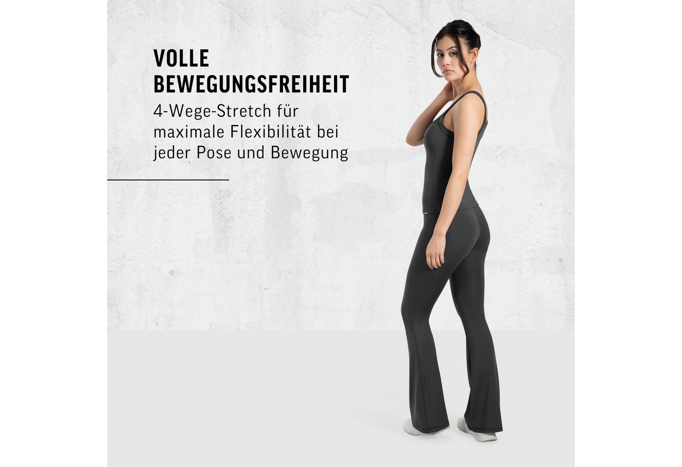 Smilodox Leggings SoftFeel Leonora, Bootcut Yogahose, atmungsaktiv & 4-Wege-Stretch High Waist Freizeithose, weiche Oberfläche, Yoga Pilates Stretching – Bild 3 von 5