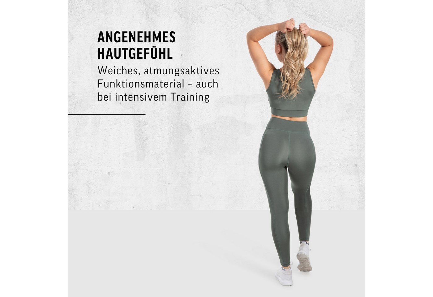 Smilodox Leggings SoftFeel Leticia, High Waist Yogahose mit seitlichen Taschen, Yoga atmungsaktiv, schnelltrocknend, 4-Wege-Stretch, Feuchtigkeitsabweisend – Bild 3 von 5