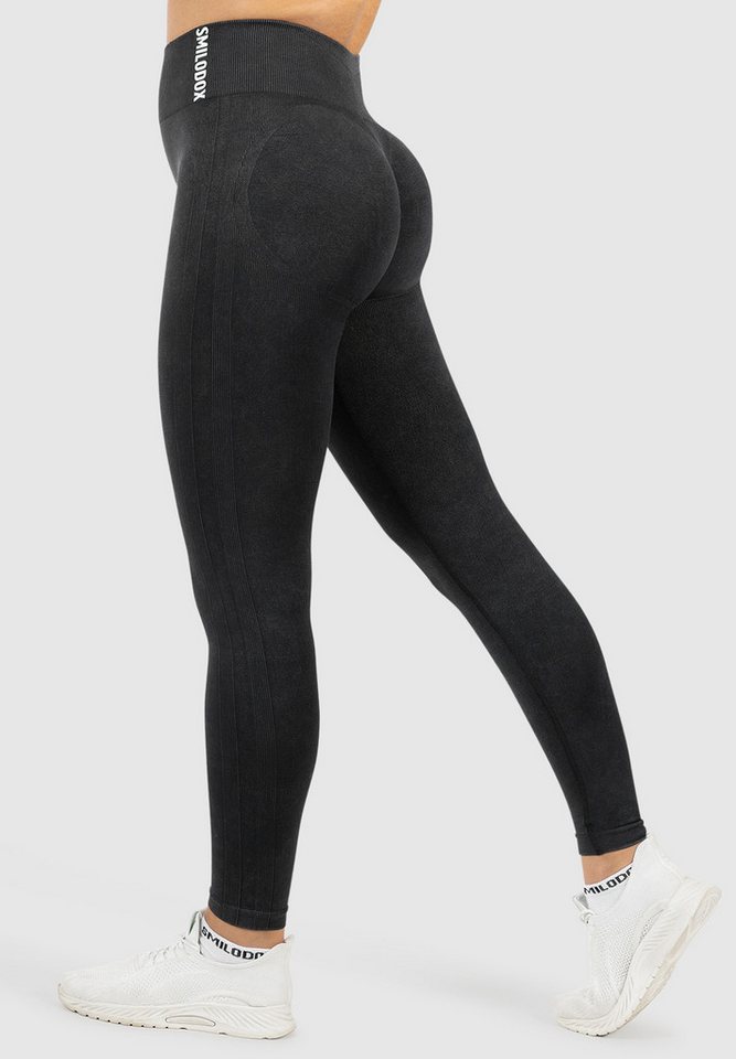 Smilodox Leggings Sonnia, Stretch Fit Sporthose mit V-Shape Kontur & Scrunch-Effekt Figurformender Shaped Fit, Seamless High Waist, Training Yoga Alltag – Bild 5 von 5