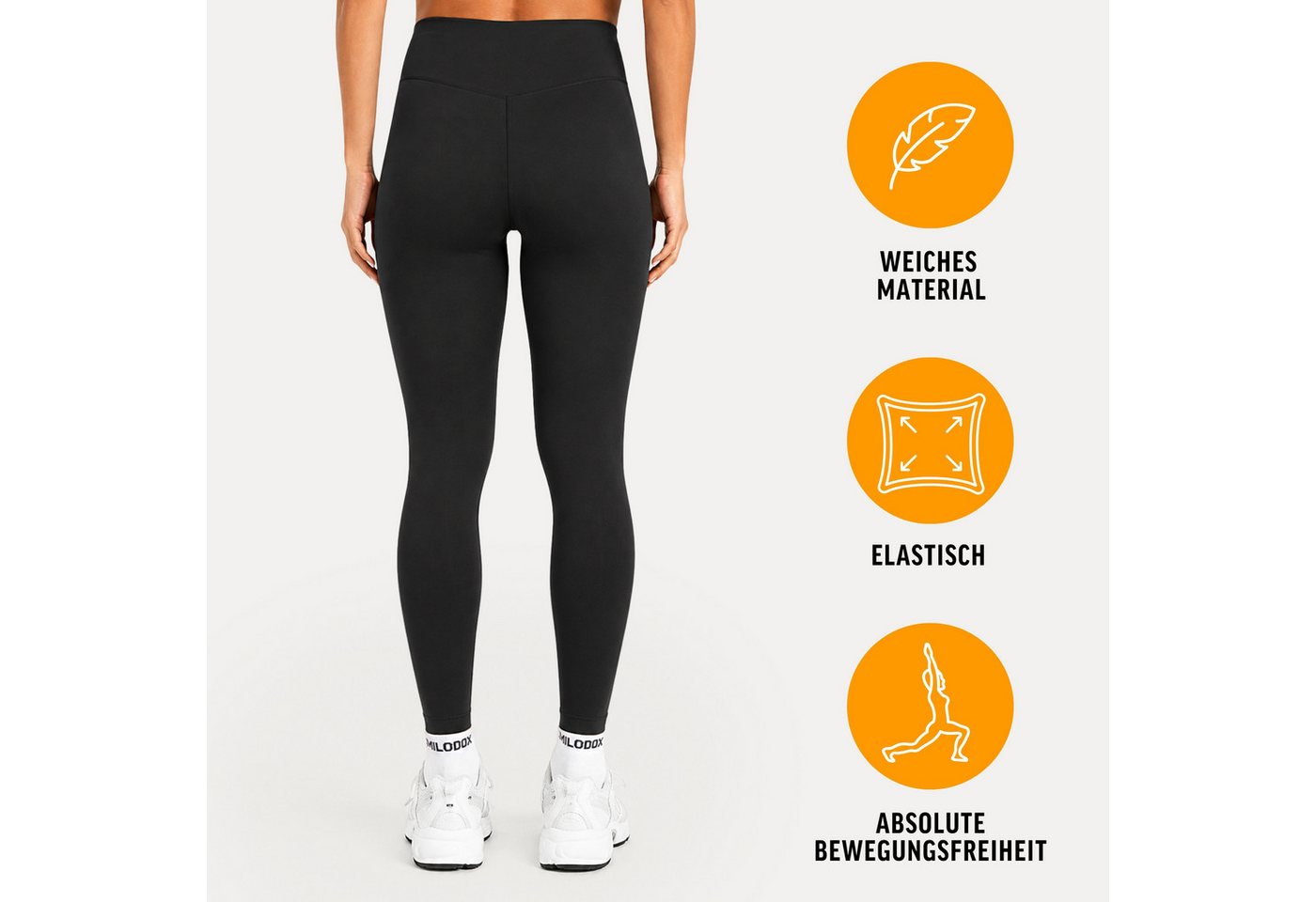 Smilodox Leggings Sorea Damen, Yogaleggings, High Waist, Stretch, für Gym & Alltag Blickdicht, Soft Touch, Shaping Effekt, Training & Pilates – Bild 2 von 5