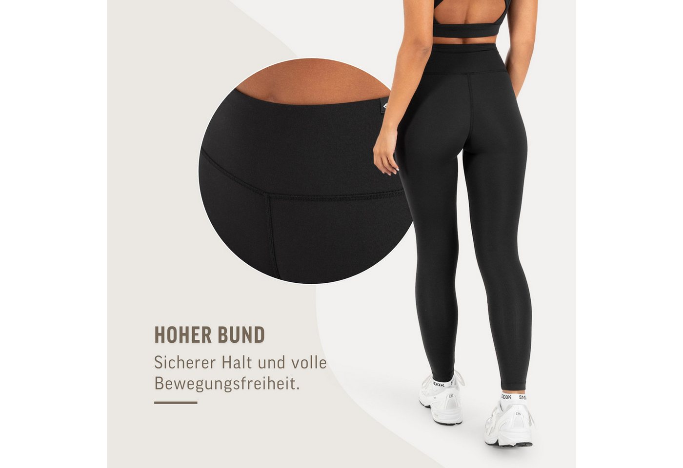 Smilodox Leggings Sorea Damen, Yogaleggings, High Waist, Stretch, für Gym & Alltag Blickdicht, Soft Touch, Shaping Effekt, Training & Pilates – Bild 5 von 5