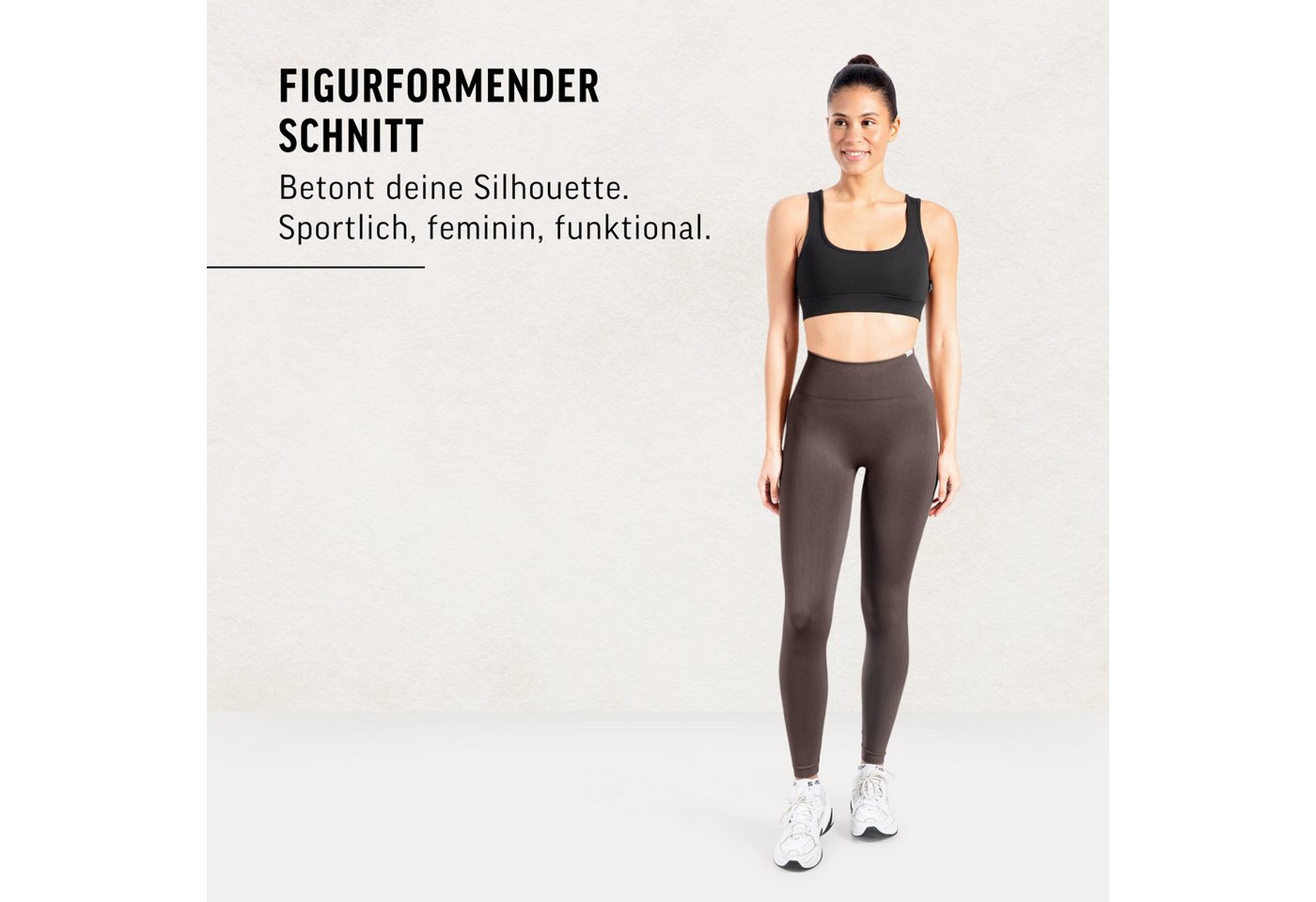 Smilodox Leggings Trixy, High Waist Yogahose mit Scrunch-Effekt, Stretch Sporthose nahtlos & figurformend, Push-Up Booty, elastischer Bund, Yoga – Bild 3 von 5