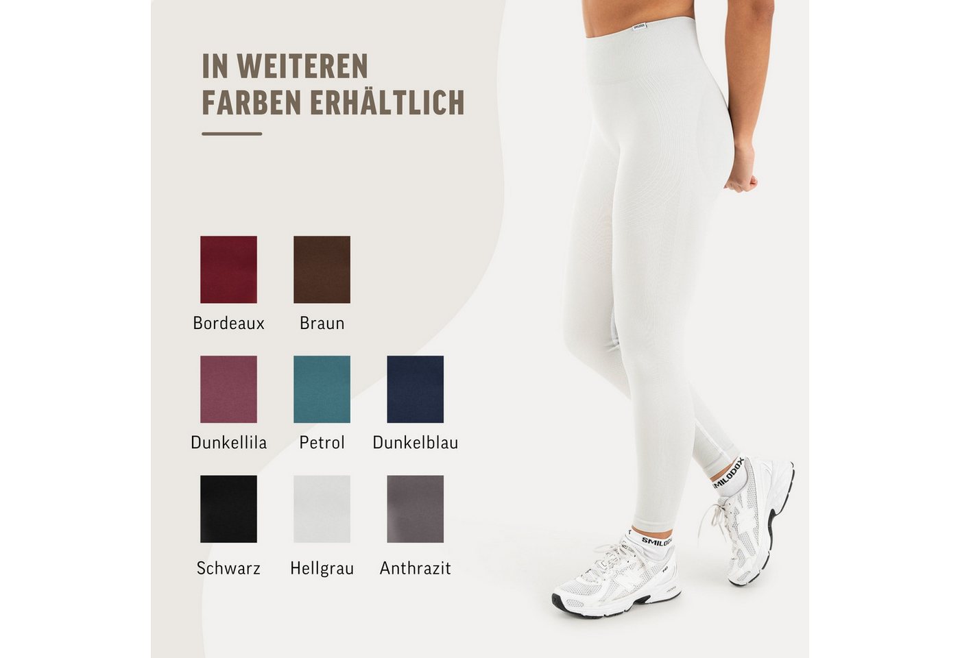 Smilodox Leggings Vonda, Scrunch Sporthose Damen, Shaped Fit, Seamless, Gym & Yoga V-Shape Bund, Seamless, Booty Shape, Push Effect, Squatproof – Bild 4 von 5
