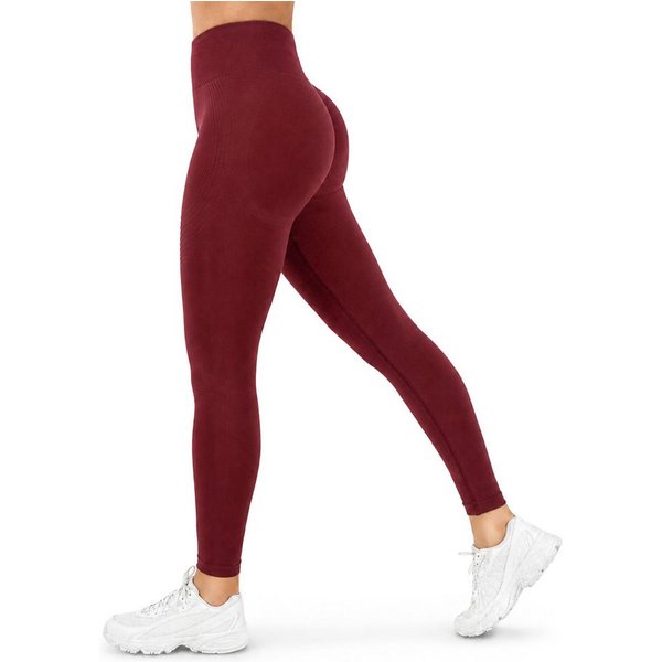 Smilodox Leggings Vonda, Scrunch Sporthose Damen, Shaped Fit, Seamless, Gym & Yoga V-Shape Bund, Seamless, Booty Shape, Push Effect, Squatproof