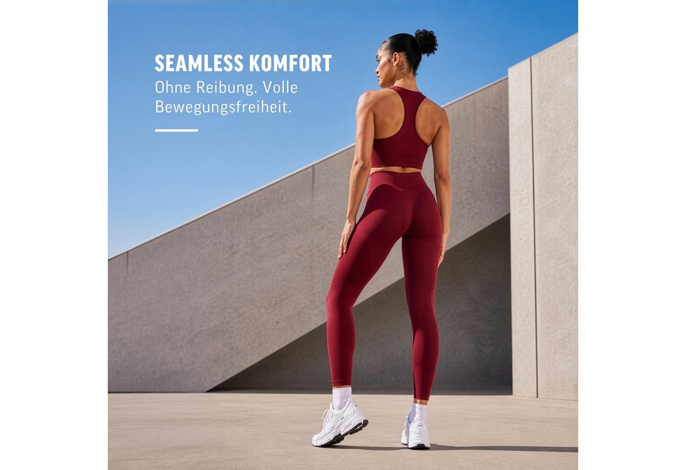 Smilodox Leggings Vonda, Scrunch Sporthose Damen, Shaped Fit, Seamless, Gym & Yoga V-Shape Bund, Seamless, Booty Shape, Push Effect, Squatproof – Bild 3 von 5