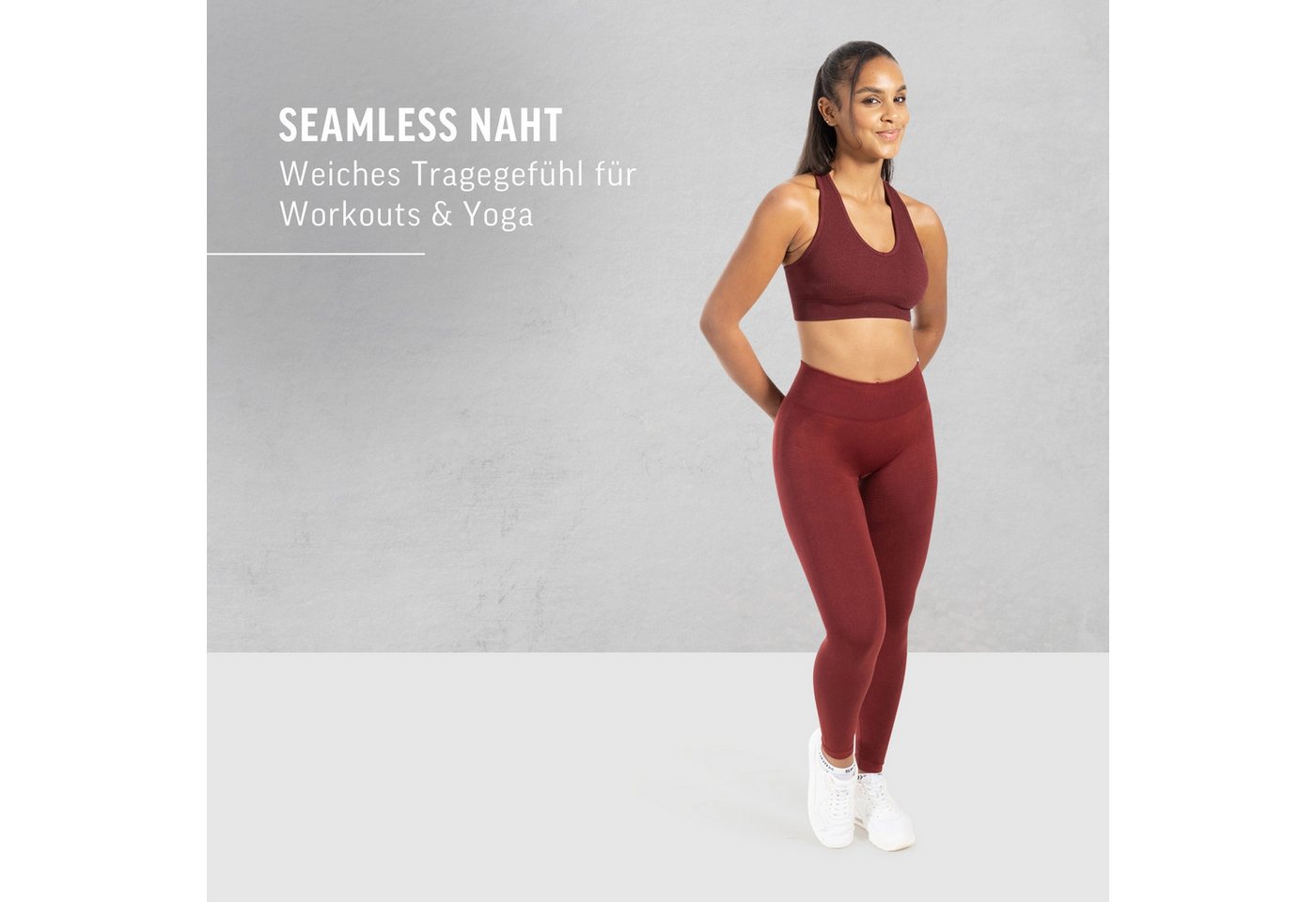 Smilodox Leggings Yune, Scrunch & Batik Optik mit Seamless Naht und Kontur, Fitness Hose elastisch, Blickdicht, komfortabel & stylisch, Gym Yoga Pilates – Bild 3 von 5