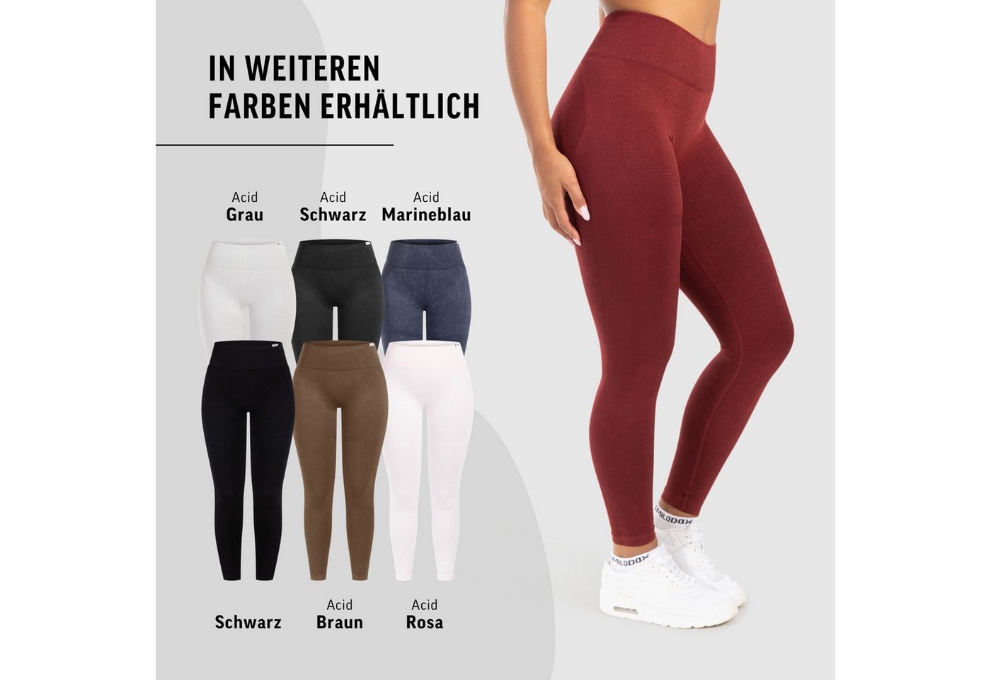 Smilodox Leggings Yune, Scrunch & Batik Optik mit Seamless Naht und Kontur, Fitness Hose elastisch, Blickdicht, komfortabel & stylisch, Gym Yoga Pilates – Bild 4 von 5
