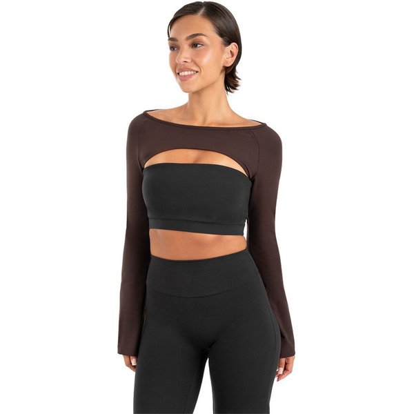 Smilodox Longsleeve Neola Damen, Bolero Longsleeve, Slim Fit, Performance, Fitness Bolero-Schnitt, Stretch, Performance-Material, Slim Fit, Layering