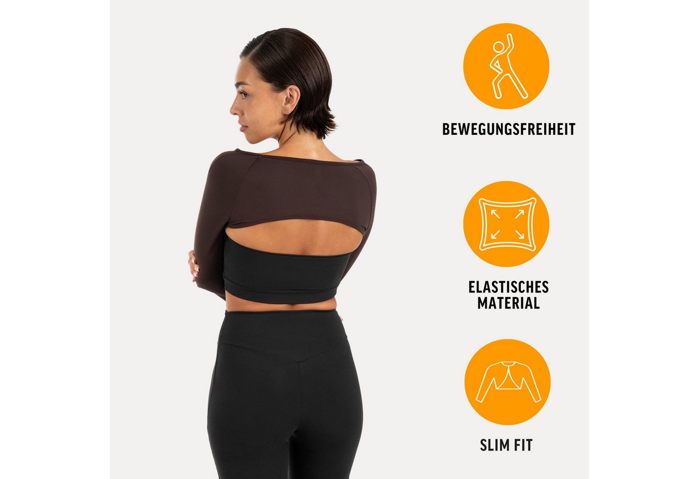 Smilodox Longsleeve Neola Damen, Bolero Longsleeve, Slim Fit, Performance, Fitness Bolero-Schnitt, Stretch, Performance-Material, Slim Fit, Layering – Bild 2 von 5