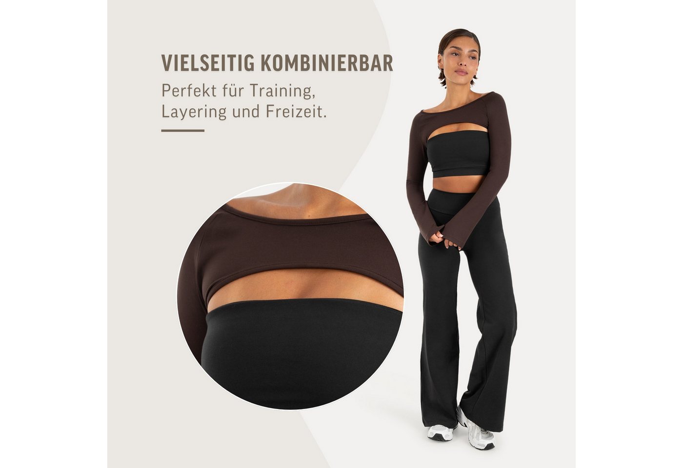 Smilodox Longsleeve Neola Damen, Bolero Longsleeve, Slim Fit, Performance, Fitness Bolero-Schnitt, Stretch, Performance-Material, Slim Fit, Layering – Bild 5 von 5