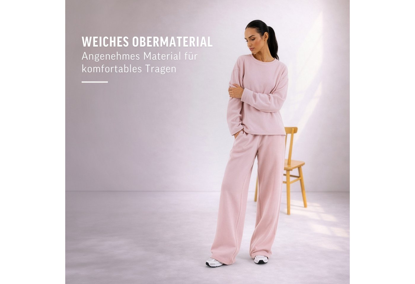 Smilodox Longsleeve Sirel, Langarmshirt Oversize Fit mit Rundhalsausschnitt, Sport Weiche Baumwolle, Lässige Silhouette, Rundhalsausschnitt, Alltag – Bild 3 von 5