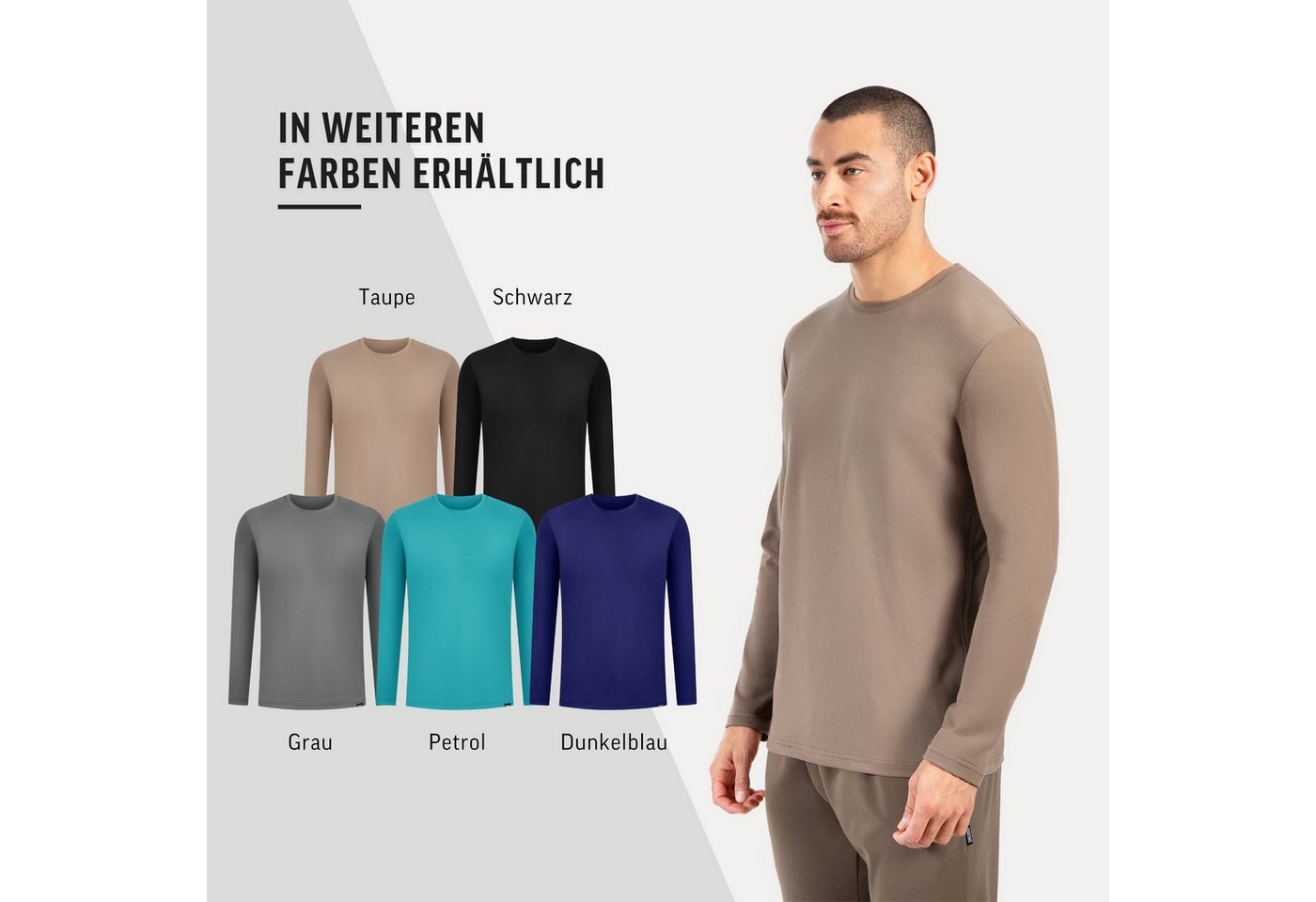 Smilodox Longsleeve Xion, Atmungsaktives Shirt 3D Rubber Print, Hoher Bewegungsfreiheit Minimalistisches Design Langarm Oberteil Sport Freizeit Training – Bild 4 von 5
