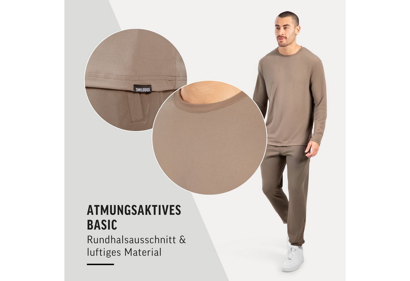 Smilodox Longsleeve Xion, Atmungsaktives Shirt 3D Rubber Print, Hoher Bewegungsfreiheit Minimalistisches Design Langarm Oberteil Sport Freizeit Training – Bild 5 von 5