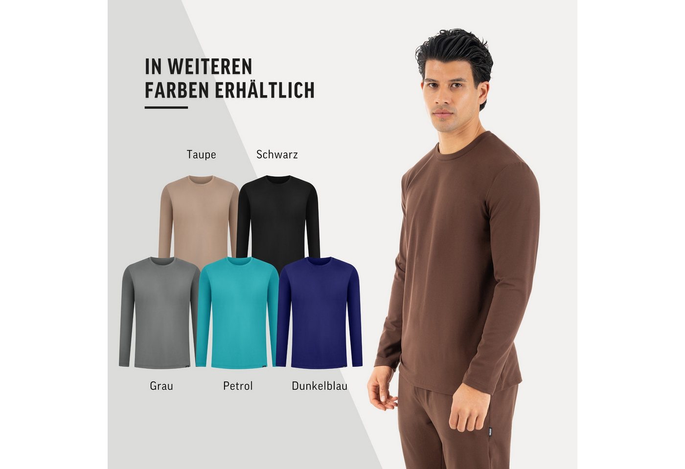 Smilodox Longsleeve Xion, Atmungsaktives Shirt 3D Rubber Print, Hoher Bewegungsfreiheit Minimalistisches Design Langarm Oberteil Sport Freizeit Training – Bild 4 von 5