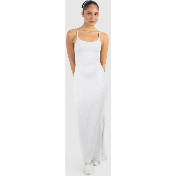 Smilodox Maxikleid Aveline, figurbetontes Rippstrickkleid mit Spaghettiträgern Knöchellanges elastisches Sommerkleid, Alltag & besondere Anlässe