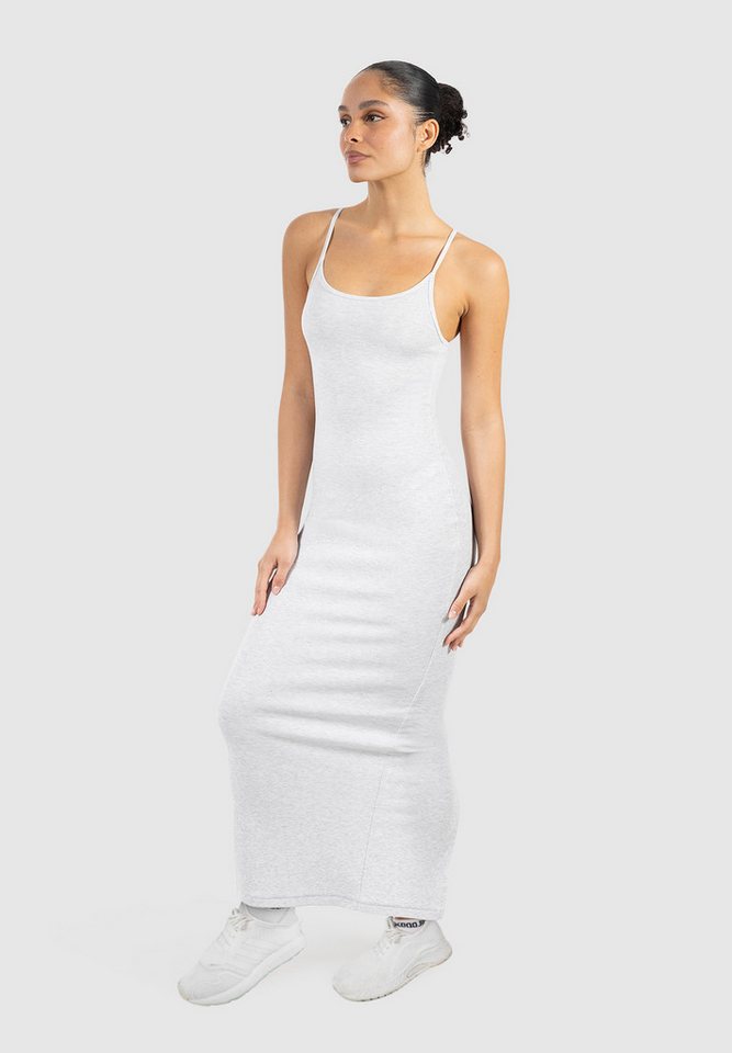 Smilodox Maxikleid Aveline, figurbetontes Rippstrickkleid mit Spaghettiträgern Knöchellanges elastisches Sommerkleid, Alltag & besondere Anlässe – Bild 5 von 5