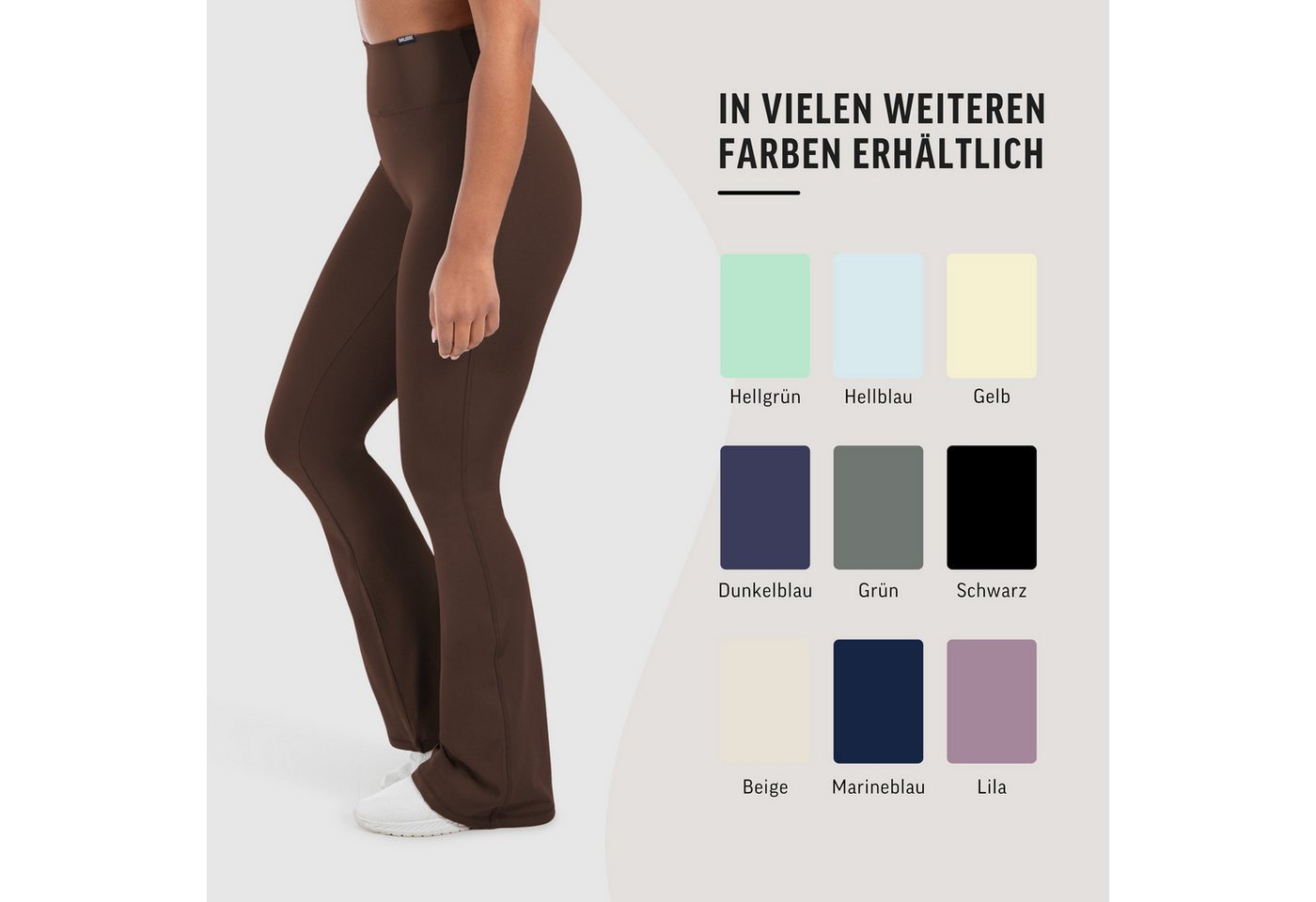 Smilodox Schlaghose Loreen, Flared Seamless Sportleggings, Schlaghose, Blickdicht Slim Fit Booty Yogahose, Elastisch Fitnessleggings, Gym, Freizeit – Bild 4 von 5