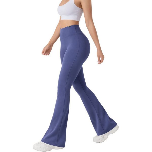 Smilodox Schlaghose Loreen, Flared Seamless Sportleggings, Schlaghose, Blickdicht Slim Fit Booty Yogahose, Elastisch Fitnessleggings, Gym, Freizeit